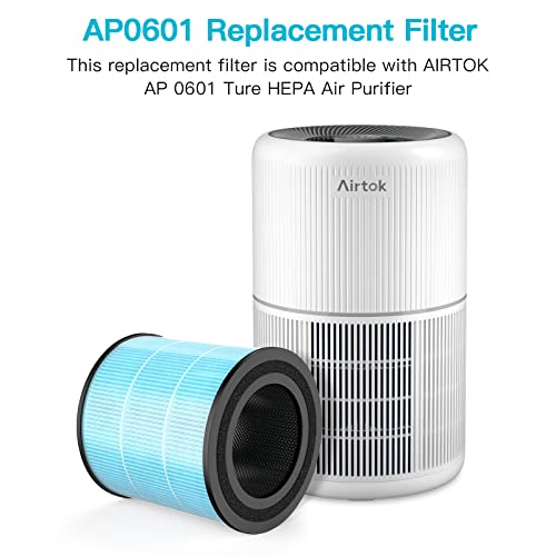 AIRTOK Air Purifier AP0601 Replacement Filters, 4-IN-1 High-efficiency HEPA Filter. (2 Pack） by AIRTOK - Image 6