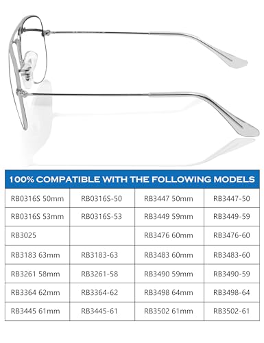 Image of 4 Pairs Replacement Nosepieces Nose Pads for Ray-Ban Aviator RB3025 RB3026 RB3044 RB3261 RB3483 Clubmaster RB3016 Sunglass