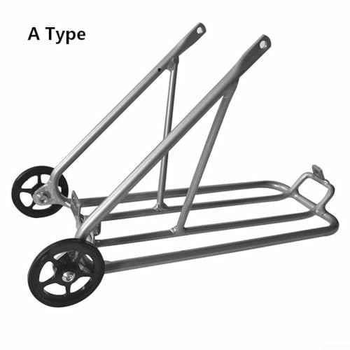 Porte-bagages arrière pour vélos pliables de 40,6 cm, compatible avec les vélos Brompton utilisant des pneus de 40,6 x 4,5 cm, montage stable (C) – vue 2