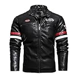 VIELSEITIGKEIT - Das klassische Design macht diese Jacke zu einem Must-Have in jeder Herrengarderobe; Es ist perfekt für den täglichen Gebrauch und das Motorradfahren, Radfahren, Fahren im Freien zwischen den Jahreszeiten oder zum Gebrauch,Ist eine perfekte Übergangsjacke.