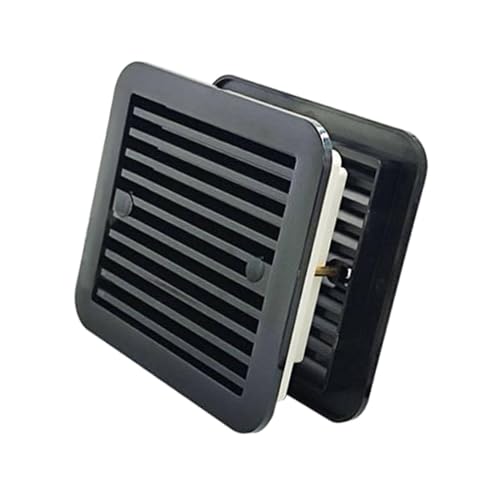 Presa di scarico laterale antipioggia, anti insetti, con telaio, colore: nero