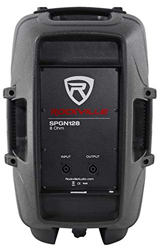 (2) Rockville Spgn128 12" Passive 2400 Watt Dj Pa Speakers Abs Cabinets 8-Ohm #TOP2