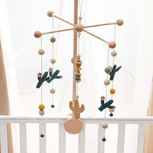 Bed Bell For Baby,Mobile Baby Nordic Style Wooden Wind Chime Handicraft With Bell Decoration Baby Photography Props Newborn Gift(Green Series) #TOP2