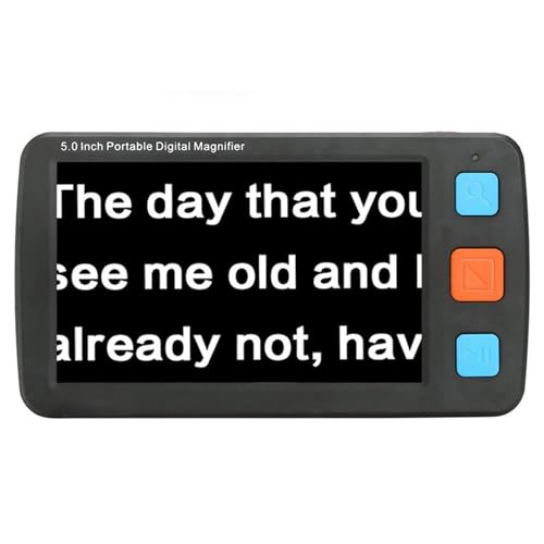Lente d'ingrandimento digitale, ausilio visivo elettronico portatile, ausilio visivo HD, ausilio digitale per la lettura, ausilio per la lettura elettronico con manico pieghevole, display HD