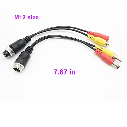 Wanying (2 Pcs Pack) 4 Pin Connector 4P Male To Rca Av Dc Male 4-Pin Female To Rca Female Adapter Cable M12 #TOP1