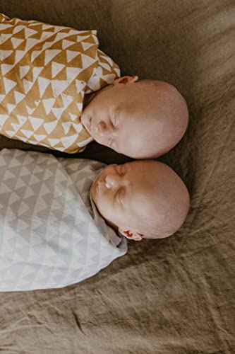 Image of Mini Wander Swaddles for Newborns Muslin Swaddle Blankets - Breathable Soft Gender Neutral Receiving Blanket Baby Essentials | 47 x 47 Cotton - (Mountains (Ice Blue))