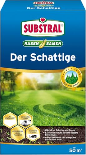 Substral Rasensamen Der Schattige, Schattenrasen, Premium Rasensamen für schattige Stellen, 1 kg für 50 m²