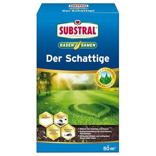 Substral Rasensamen Der Schattige, Schattenrasen, Premium Rasensamen für schattige Stellen, 1 kg für 50 m²