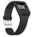 SKYLET Compatible with Fitbit Ionic Bands with Case, Soft Replacement Sport Wristband Compatible with Fitbit Ionic Smart Watch with Metal Clasp Men Women Black (No Tracker)[Black-Black]