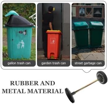 Trash Can Replacement Wheels: Outdoor Gallon Garbage Bin Wheels with Hollow Shaft for Garbage Can Waste Container Dollies Pulley
