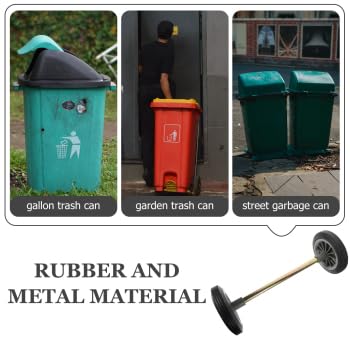 Trash Can Replacement Wheels: Outdoor Gallon Garbage Bin Wheels with Hollow Shaft for Garbage Can Waste Container Dollies Pulley