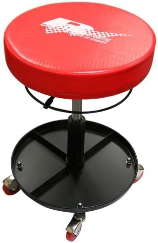 Mechanics Pneumatic Garage Workshop Round Creeper Stool Seat Tool Tray