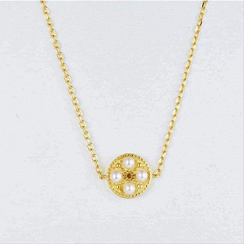 Preisvergleich Produktbild Halskette Damenschmuck Artikel Natural Pearl Halskette Einfach Hundert Lockbone Chain Geburtstagsgeschenk Halskette