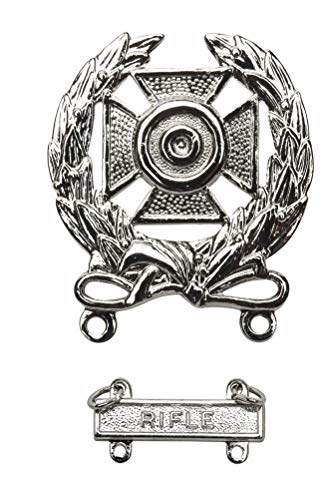 Marlow White Expert Shooter Qualification badge with Rifle tab