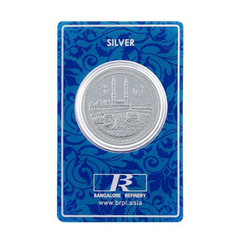 Image of Bangalore Refinery 999 Purity Mecca Mosque Silver Coin 10 Gram