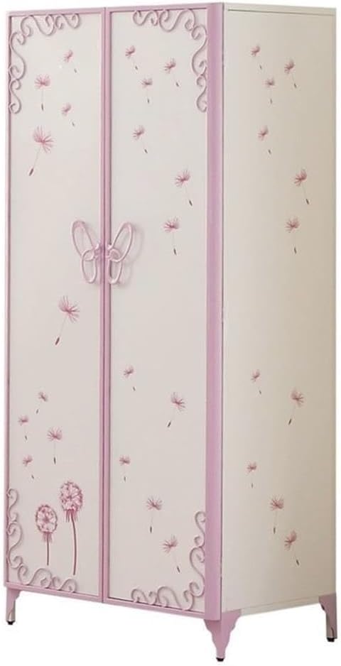 Acme Priya II 2-Door Metal Frame Wardrobe Armoire in White