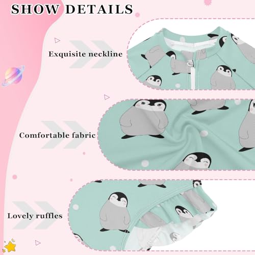 Girls One Piece Swimwear UPF 50+ Rash Guard Swimsuit Sun Protection Quick Dry Bathing Suit Age 3-12Y4