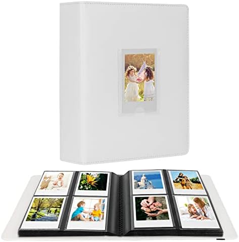 288 Vertical Photos for Instax Mini Photo Album, Front Window, For Polaroid Book Album 2x3 For Fujifilm Instax Mini 12 11 9 8 40 Film, Polaroid 300, HP Sprocket, K-pop Photocards (White)