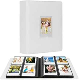 288 Vertical Photos for Instax Mini Photo Album, Front Window, For Polaroid Book Album 2x3 For Fujifilm Instax Mini 12 11 9 8 40 Film, Polaroid 300, HP Sprocket, K-pop Photocards (White)