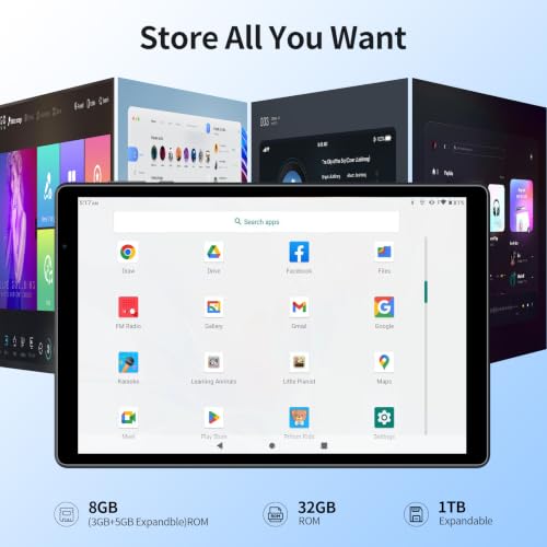 Image of Android 16 Tablet 10.1 inch HD IPS Display 32GB1T Expand Touchscreen Tablets PC