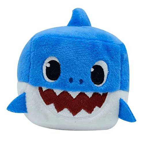 Pelúcia Baby Shark Cubo com Música Daddy Shark Azul da Sunny