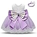 TTYAOVO Bebé Boda Bautismo Bautizo Tutu Vestido Chicas Princesa Vestir Talla(100) 2-3 Años 648 Púrpura