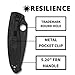Spyderco Resilience Lightweight Knife with Black Stainless Steel Blade and Durable Black FRN Handle - PlainEdge - C142PBBK