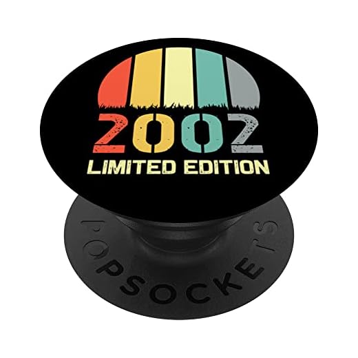 Born In 2002 Edición Limitada 2002 Cumpleaños Popsocket 2002 PopSockets PopGrip Intercambiable