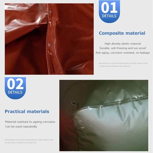 Récupérateur d'eau de pluie pliable grand volume avec robinet extérieur