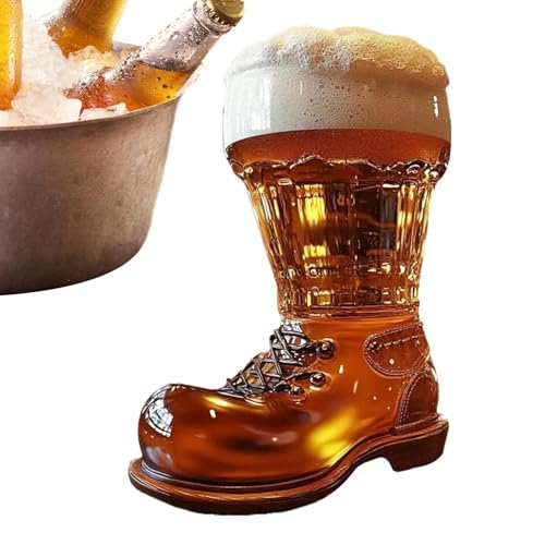 Bota de cerveza de base pesada | Taza de cerveza transparente | Recipiente de agua reutilizable, vaso de gran capacidad para el hogar, restaurante