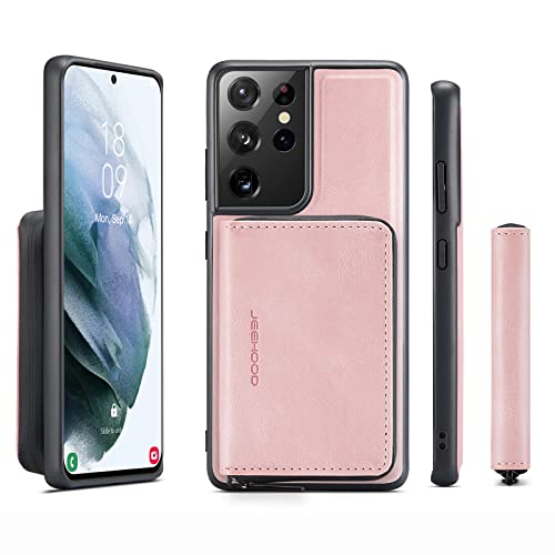Étui portefeuille 2 en 1 magnétique amovible en cuir pour Samsung S21 Ultra
