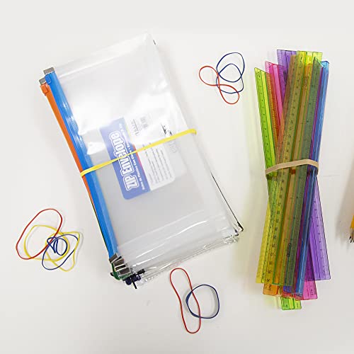 Bazic Rubber Bands, Assorted Size 1/2 Lbs. Made In Usa, Elastic Stretchable Bands For Bank Paper Bills Money Dollars, Colors Sizes May Vary, 2-Pack #TOP3
