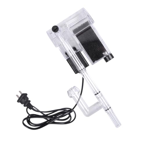 Hohopeti Aquarium Hanging Filter with Oxygen Pump Wall Mounted Submersible Fish Tank Filtration System Waterfall Filter XP 06 for Freshwater and Marine Tanks