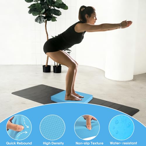 MBHKRRS Balance Pad – Stability Trainer for Balance, Stretching, Physical Therapy, Exercise, Mobility, Rehabilitation and Core Training Non-Slip Closed Cell Foam Premium Balance Pad Knee Pad (blue) - Thumbnail 4
