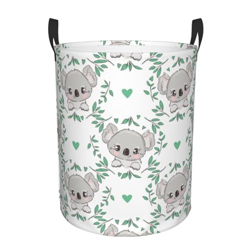 Cute Little Koala - Cesta de lavandería impermeable, cesta de lavandería con asas, cesta de ropa sucia, cestas para dormitorio, artículos esenciales estéticos