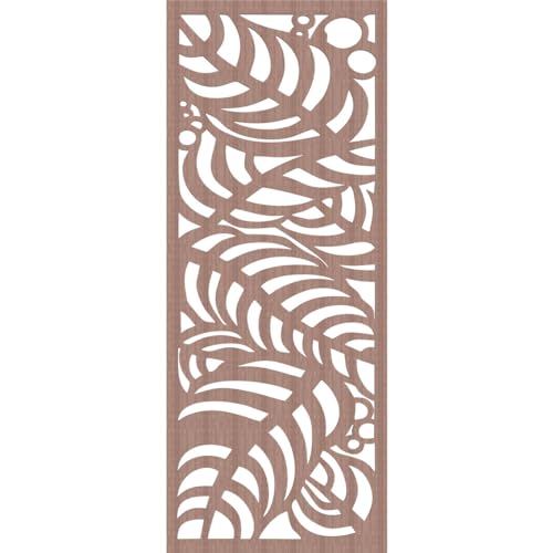Image of Mills Decorative Pierced Fretwork Wood Wall Panels, 27 3 /8 inchW x 69 3 /8 inchH x 3 /8 inchT, Walnut
