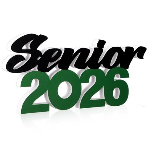 Yaomiao Senior 2026 Sign Graduation Props Grad Decorations Senior Graduation Table Centerpieces Class of 2026 Sign Sports Player Team Party for High School College