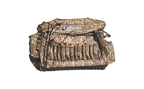 Cupped Waterfowl Floating Blind Bag, Hunting Blind Bag with Water-Resistant Shell and Foam Lining for Flotation, Large, Mossy Oak Bottomland Camo