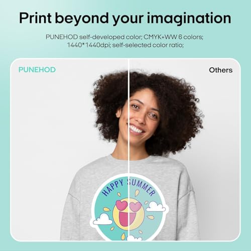 Image of PUNEHOD DTF Printer A4 XP600 with Oven and Software, L8058 Printhead, White Ink Circulation System, Direct to Film, Custom T-Shirt Printing Machine
