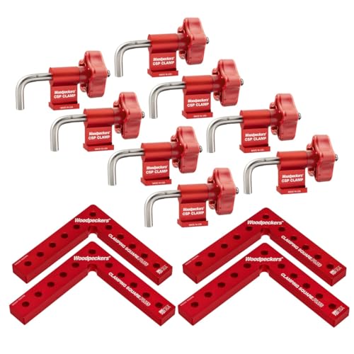Woodpeckers Clamping Square PLUS Clamp - 4 pairs of clamps + 4 Individual Clamping Square Plus