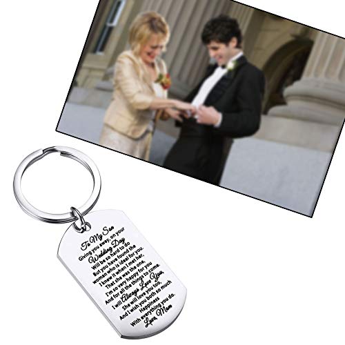 CHOORO Son wedding gift Gift for Son On Wedding Day Giving You Away On Your Wedding Day (to my son keychain)
