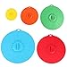 IWILCS 5PCS Couvercle Silicone Réutilisable, Couvercles Alimentaires Réutilisables, Couvercles Silicone Ensemble pour Bols, Casseroles, Assiettes, Tasses, Fours, Réfrigérateurs (5 Tailles Différentes)