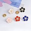 Lot de 10 jolies broches Sakura en émail pour manteau, veste, chapeau, fleur de cerisier, accessoire de sac pour femme et homme, 1.7 x 1.7 cm, Pas de gemme #3