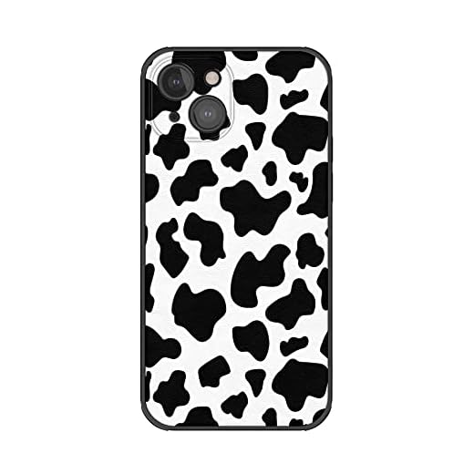 Fandecie Cow Print Phone Case with Anti-Dropping Full Body Protection Cover Compatible with Phone Case iPhone 13 Only
