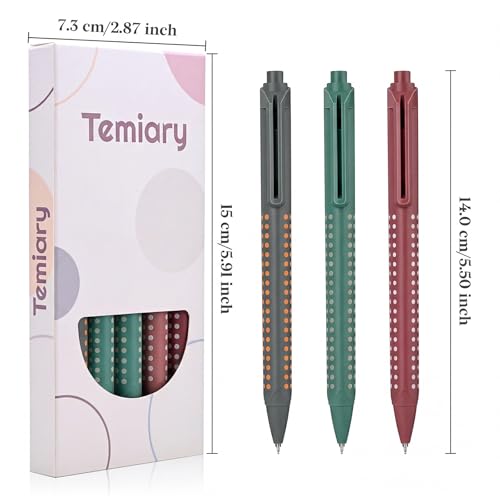 Temiary 6 bolígrafos de gel retráctiles 0.5 mm punta fina tinta negra miniatura 2