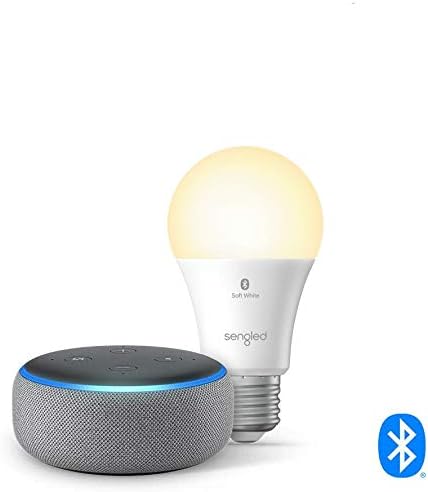 Echo Dot (3rd Gen) - Smart speaker with Alexa - Heather Gray Sengled Bluetooth bulb