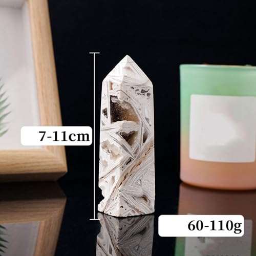 Géode d'agate cristal ornement colonne pointe unique objet décoration maison - 2