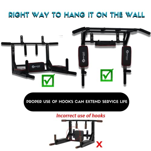 HASHTAG FITNESS Multifunction Wall-Mount Pull-Up + Dip Station (120kg) — Pull-Up Bars - image 5