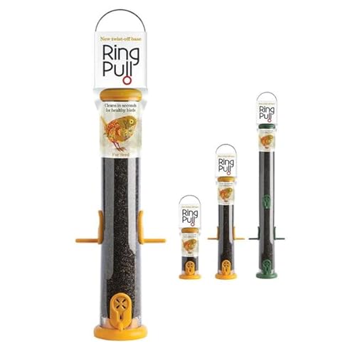 Wiggly Wigglers Bird Feeder Niger Seed Birdfeeder Heavy Duty Hanging Feeders Birdfeeder For Garden Wild Birds (Small - 0.5 Litre Capacity | 2 Ports | 18 Cm Tube Height)