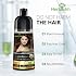 Herbishh Color Shampoo for Gray Hair Coverage (Light Brown) Hair Dye 3-in-1 Shampoo- Colors in Minutes Lasts Up To 2-3 Weeks 500 mL Ideal for Men & Women